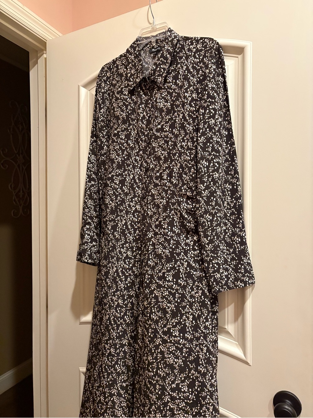 Madewell Black and White Printed Maxi Dress